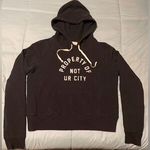 Abercrombie & Fitch Women’s Cropped Hoodie - LARGE - Dark Blue (New w/o tag)